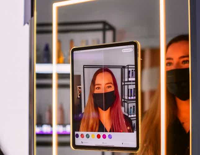 AR virtual hair colouring at Amazon Salon