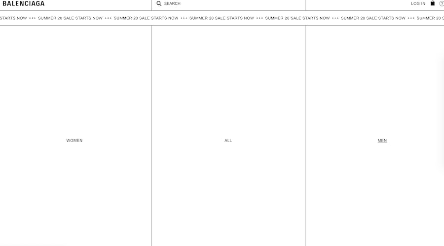 balenciaga homepage