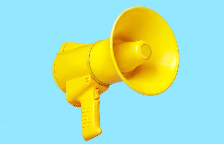 Yellow megaphone